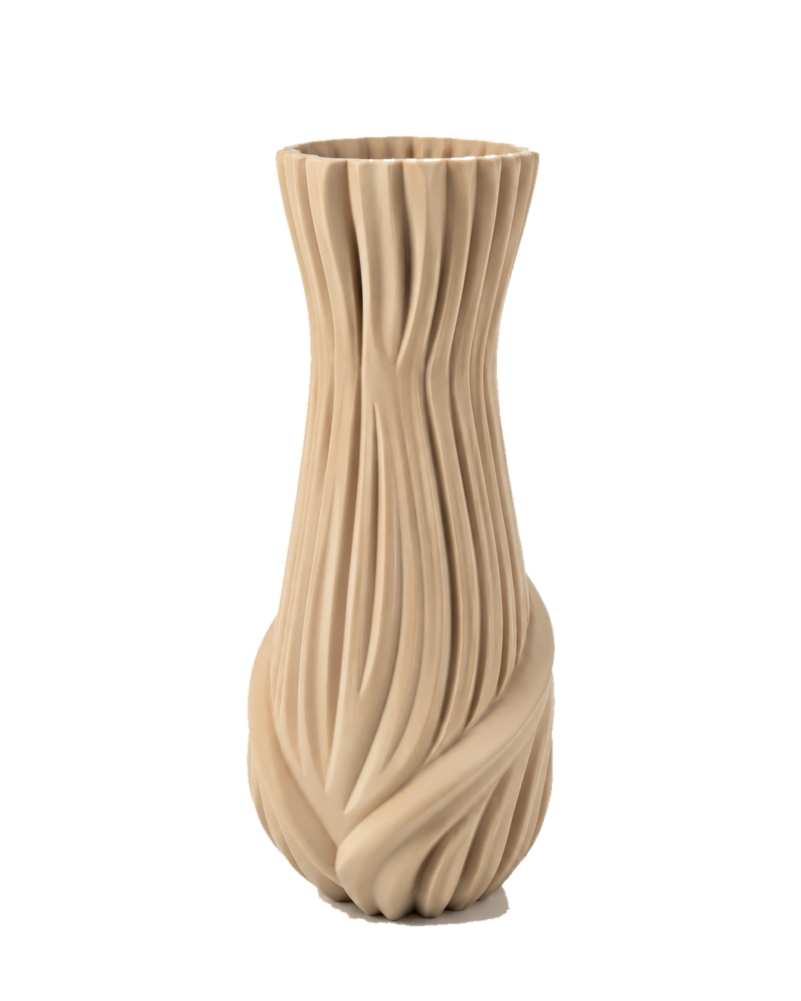 Beige wave vase